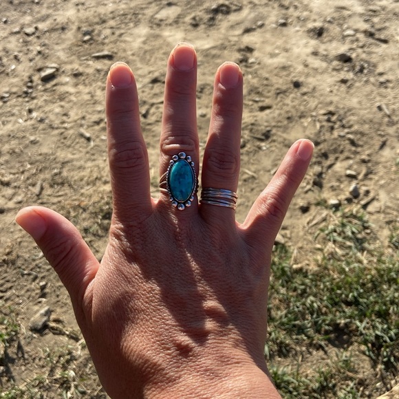 Sterling silver turquoise ring - Picture 7 of 7